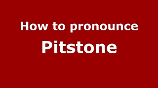 How to pronounce Pitstone