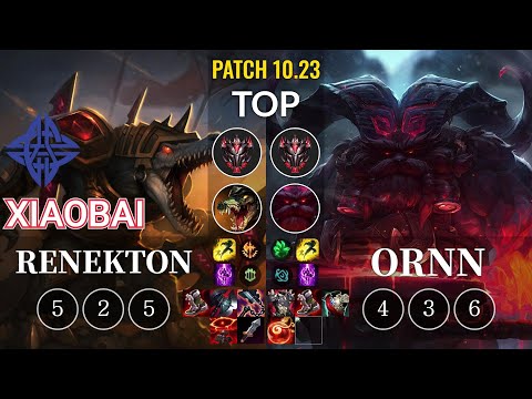 ES Xiaobai Renekton vs Ornn Top - KR Patch 10.23