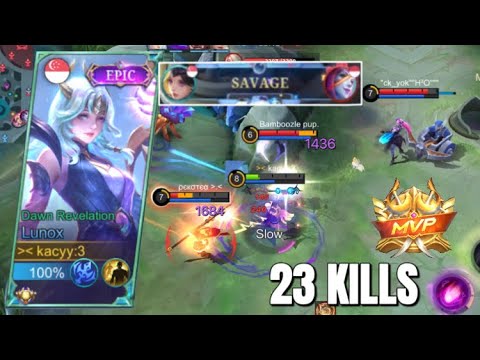 ESCAPE EPIC GAME‼️ Lunox Dawn Revelation savage with 23 kills😻