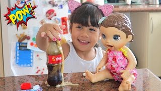 Coca Cola + Nutella + Mentos + Baby Alive Olívia