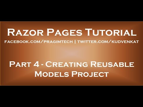 Razor Pages Creating Reusable Models Project