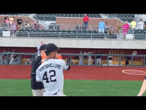 Chad Holbrook gets dunked.
