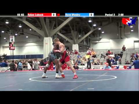 Rylan Lubeck vs. Ryan Mosley at 2013 Junior Nationals - FILA - GR