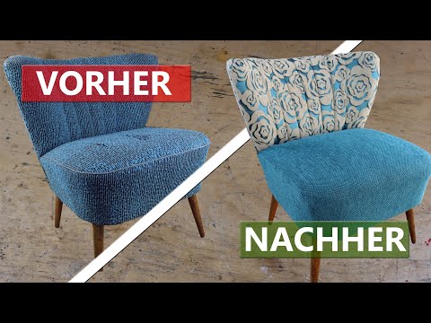 Alten 50er Jahre Sessel neu polstern - Restauration