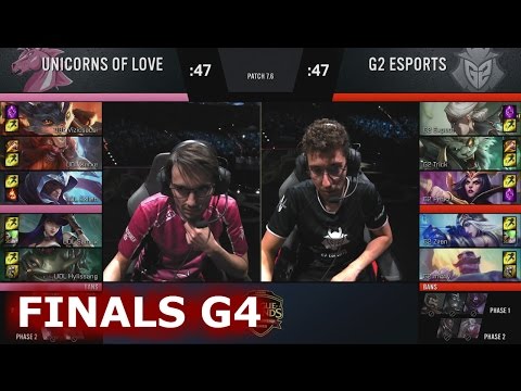 Unicorns of Love vs G2 eSports | Game 4 Grand Finals S7 EU LCS Spring 2017 | UOL vs G2 G4