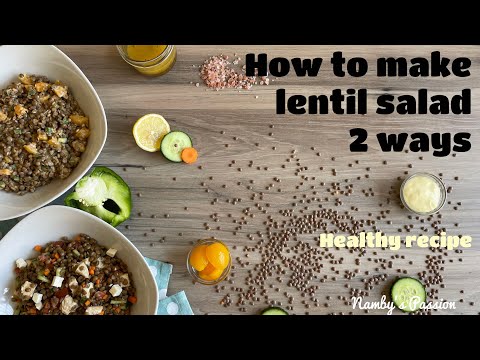 How to make lentil salad | 2 salad dressings | Namibia
