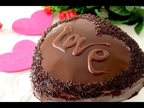 Tarta corazon de chocolate y trufa para san valentin sin lactosa