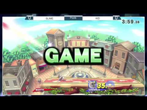 Smash 4: NHSSBV - Slime (Marth) Vs KID (Greninja) - RR Pools