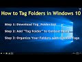 How to Tag Folders in Windows 10