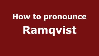 How to pronounce Ramqvist