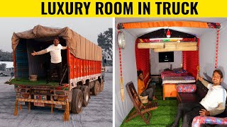 We Made 5 Star Room In Truck - चलता फिरता घर  Wow!!! 😍