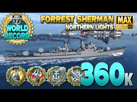 Forrest Sherman: New damage record on map Northern Lights - World of Warships
