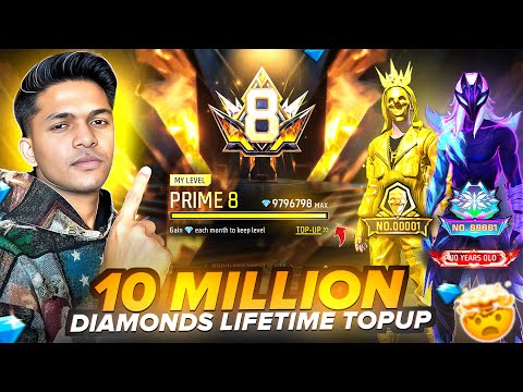 Lifetime Diamonds Top up In My Account 10M India's Richest Free Fire ID 😱