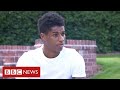 Marcus Rashford tells of childhood poverty in campaign for free school meals - BBC News