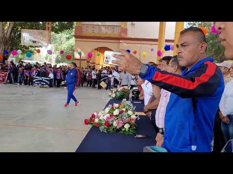 Torneo de Cachibol de escuelas primarias zona 37 de educación física en Santa Lucia Ocotlan, Oaxaca.