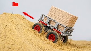 Heavy LEGO Truck Pull Extreme Weight on Sand Slope | Smart Lego