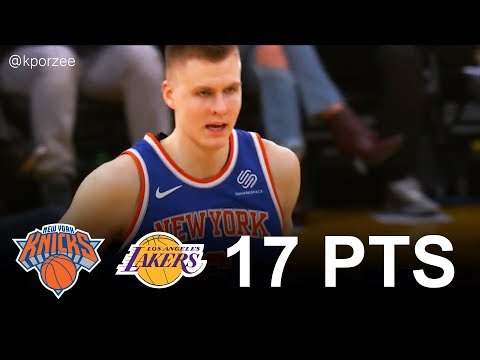 Kristaps Porzingis Full Highlights 2018.01.21 at Lakers - 17 Pts, 4 Rebs