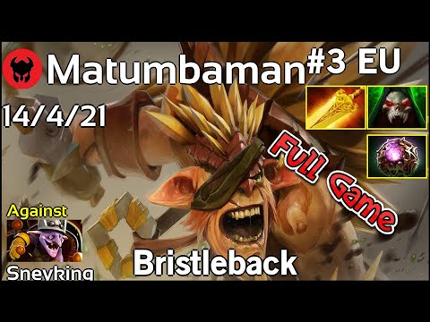Matumbaman [Liquid] plays Bristleback!!! Dota 2 Full Game 7.20