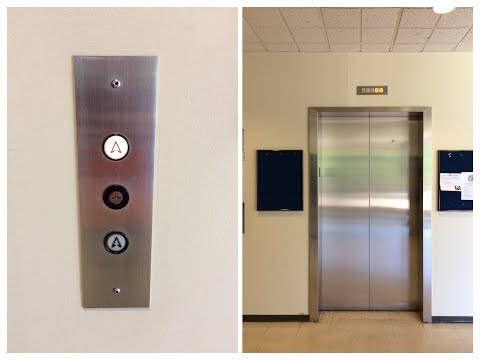 Two Up Buttons: Main Vintage Dover Hydraulic Elevator @ College of Veterinary Medicine  UIUC