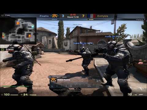 POV - Flusha (fnatic)(25-18) vs EnvyUs / inferno / ECS Season 4 Europe