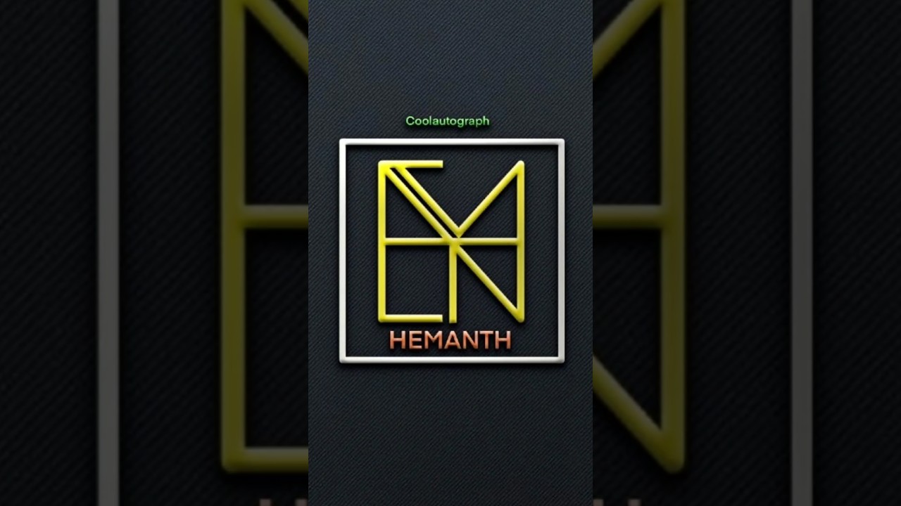 Logo style - HEMANTH. #logo #logodesign #procreate #procreateart #art #artist #artwork #name #yt