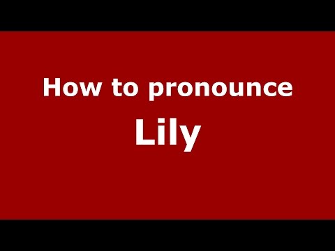 How to pronounce Lily