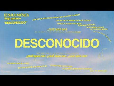 iñigo quintero - Desconocido (Official Lyric Video)