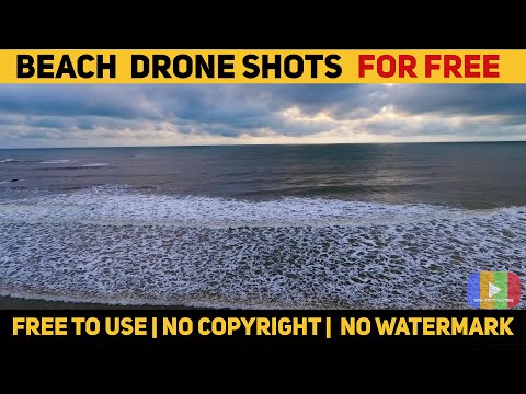 Beach Drone shots with cloudy weather #05 FREE STOCK FOOTAGE | No Copyright | No watermark |