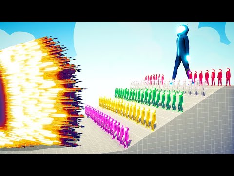 NEON AMONG US ARMY + GIANTS vs EVERY GOD - Totally Accurate Battle Simulator TABS