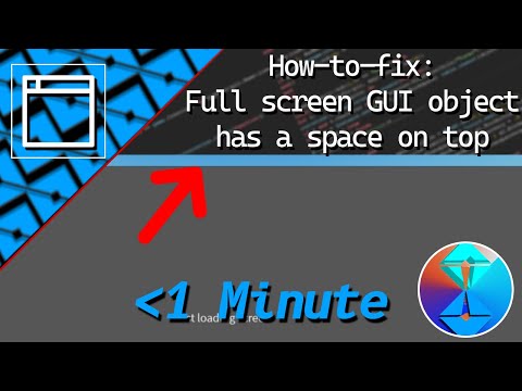 How-to-fix: Full screen GUI objects have a space on the top part | Roblox Studio