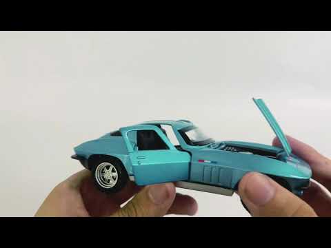 Машинка металлическая Double Horses 1:32 «1964 Chevrolet Corvette C2 Sting Ray» 32411 инерционная, свет, звук / Микс