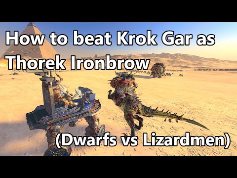 How to beat Krok Gar (Lizardmen) as Thorek Ironbrow (Dwarfs) - Total War: Warhammer 3