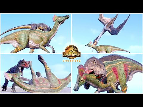 Olorotitan VS All Carnivore and Piscivore Dinosaurs & Reptiles - Jurassic World Evolution 2