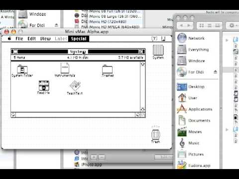 Oscar The Grouch on Mac Plus Trash (System 7)
