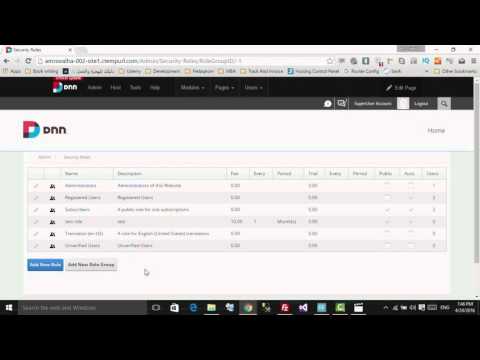 DNN Site Administration - Managing Users & Roles