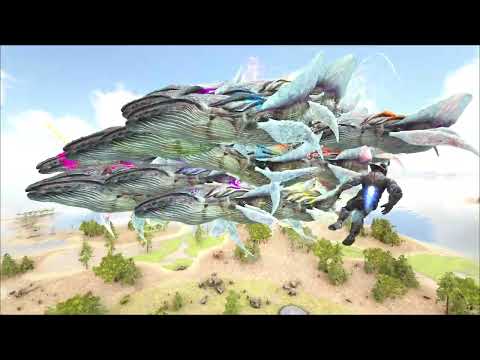 My Flock of .. 72 Tamed Astrocetus (Space Whales)  Ark Survival Evolved (Official PVE)