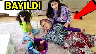 TEMİZLİKÇİ HİJYEN ABLA BAYILDI YAĞMUR VE YAPRAK KORKTU TEMİZLİK YAPTIL