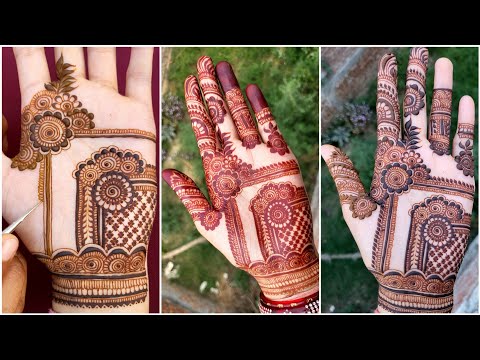 Trending Instagram Flower Mehndi Design Easy😍|| Palm Mehndi Design For Beginners|| Henna with Manu
