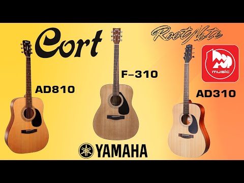 Yamaha F310 - CORT AD810 - ROOT NOTE AD310 || Какая акустическая гитара лучше?