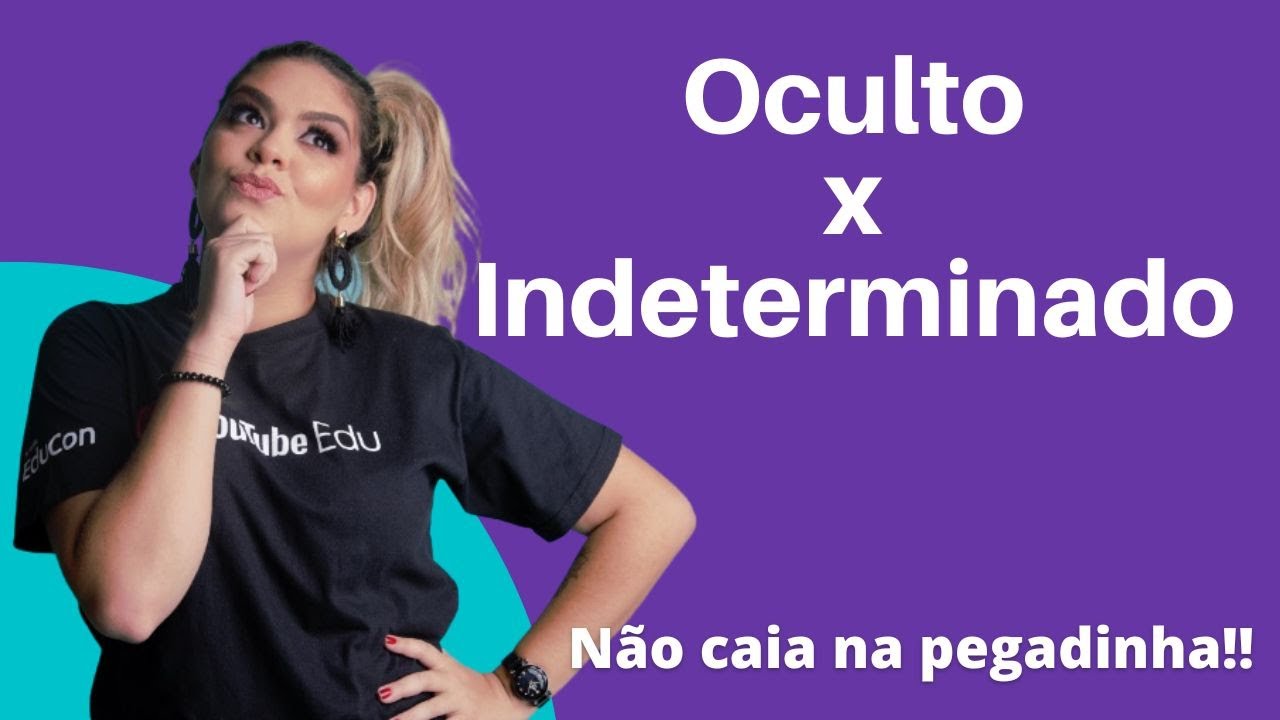 Sujeito Oculto x Sujeito Indeterminado - Não caia na pegadinha!!