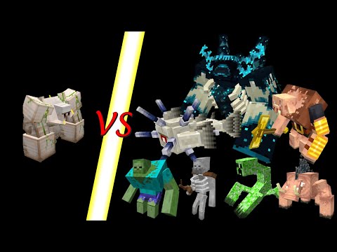 Mutant Iron Golem vs Mutant Creature! 1v1 battle. Minecraft mob battle!