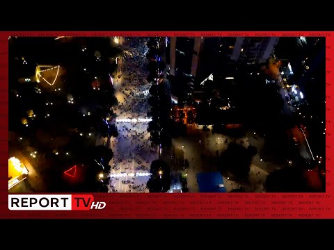 PAMJET ME DRON nga protesta me militantë e Berishës para Kryeministrisë