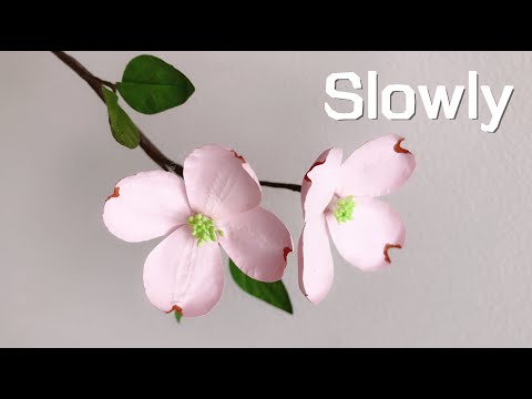 ABC TV | How To Make Dogwood Paper Flower With Shape Punch (Slowly)  - Craft Tutorial