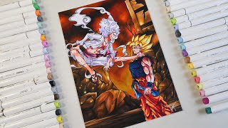 Drawing Goku Vs Luffy Gear 5 - Fight That Can Break The Internet