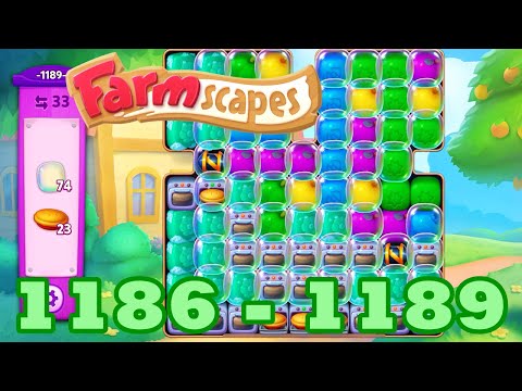 Farmscapes Level 1186 - 1189 HD Gameplay Walkthrough 3 - match | android | GameGo Game | 1187 | 1188