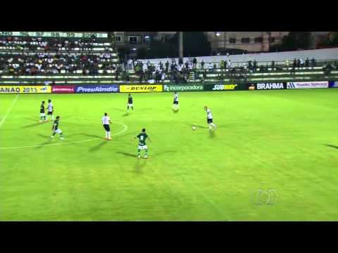 Gols Goiás 2x0 Goianésia - Imagens: TV ANHANGUERA - GLOBO