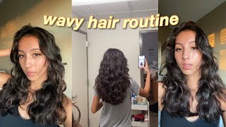 Download the video "WAVY HAIR ROUTINE // type 2 hair"