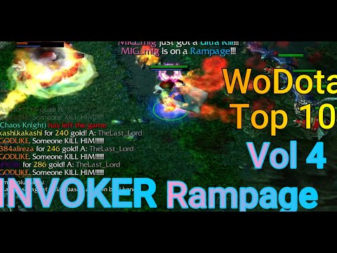 Dotoa - WoDota Invoker sunstrike Rampage Epic moments Top 10 Vol 4