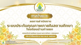 ระบบประกันคุณภาพภายในสถานศึกษา โรงเรียนบ้านท่าแยก ประจำปีงบประมาณ 2568