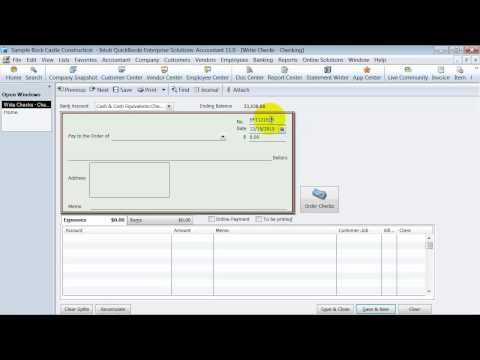 QuickBooks Training - Create Wire - EFT - ACH Payment